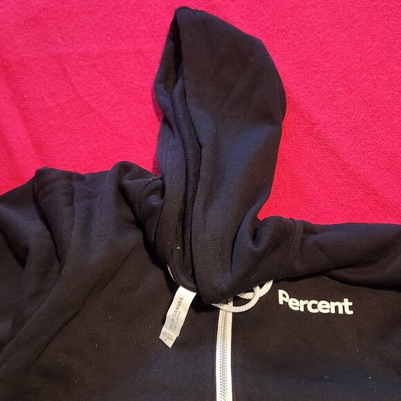 Bella Canvas "Percent" zipper hoodie Mens Medium - Picture 3 of 6